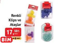 STUDİ RENKLİ KLİPS VE ATAŞLAR